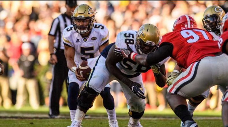 Georgia Tech center Freddie Burden has started 37 of the Yellow Jackets’ past 38 games.