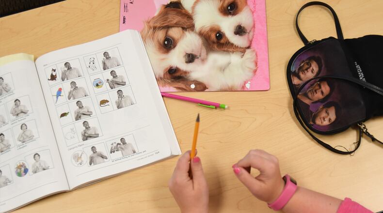 FILE PHOTO: A school in Maine has taught classmates sign language so a kindergarten student who is deaf would be able to communicate with her classmates.