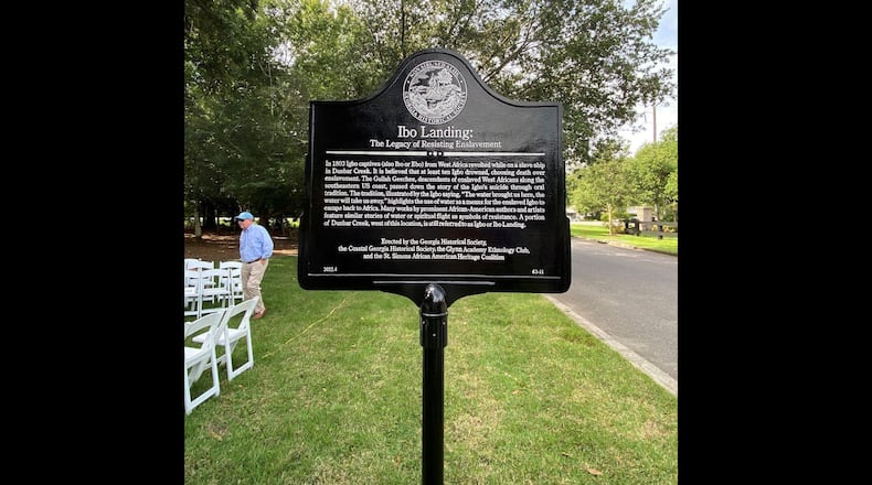 The Georgia Historical Society unveiled a new Georgia Civil Rights Trail historical marker recently recognizing the legacy of Ibo Landing in Glynn County. (Albany Herald)