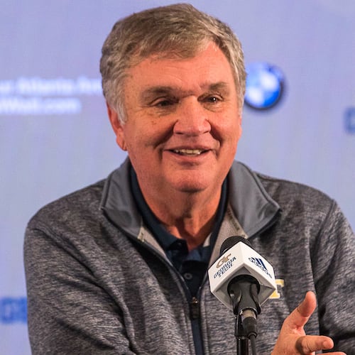 Former Georgia Tech coach Paul Johnson’s favorite memory from his years coaching in the Army-Navy rivalry starts in the White House Rose Garden. (AJC 2018)