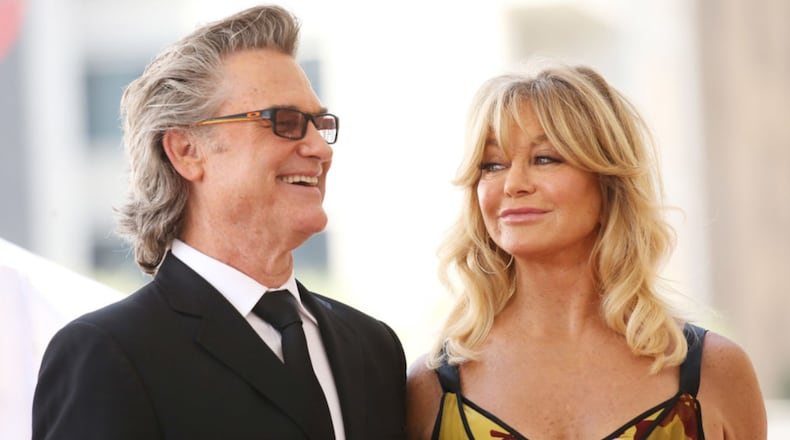 Goldie Hawn and Kurt Russell attend the ceremony honoring them with a Star on The Hollywood Walk of Fame held on Thursday.
