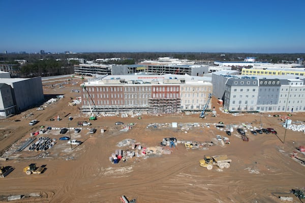 The backlot portion of Assembly Studios being built out on Feb. 3, 2023 in Doraville. GRAY TELEVISION