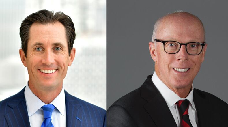 PulteGroup President and CEO Ryan Marshall (left) and Rich McKay, CEO of AMB Sports and Entertainment and the Atlanta Falcons. (Courtesy)