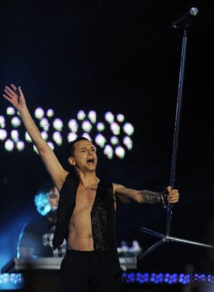 Depeche Mode performs for Hollywood street crowd