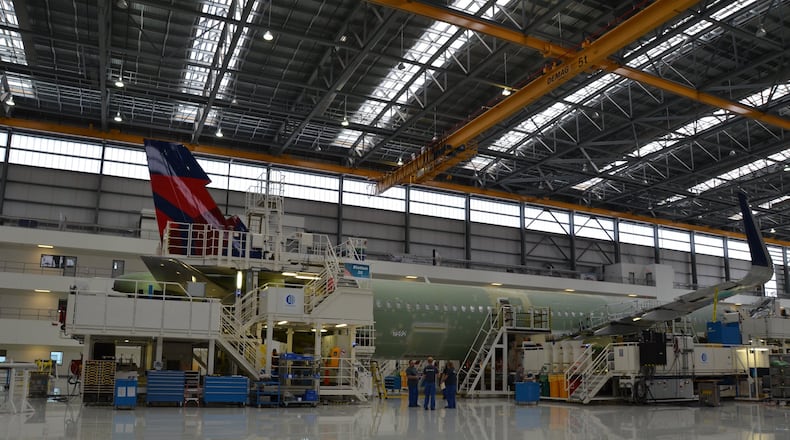At the Airbus manufacturing facility in Mobile, Ala., workers assemble commercial jets for Delta Air Lines and other carriers.