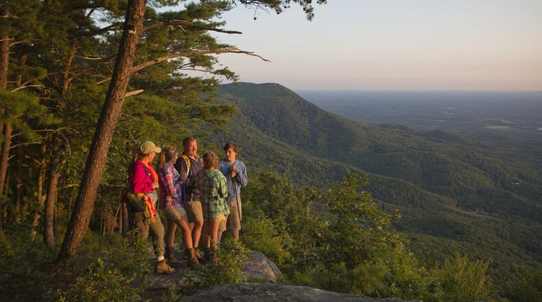In North Georgia, hike across mountains with elevations ranging from sea level to more than 3,600 feet. CONTRIBUTED BY GEORGIA DEPARTMENT OF NATURAL RESOURCES