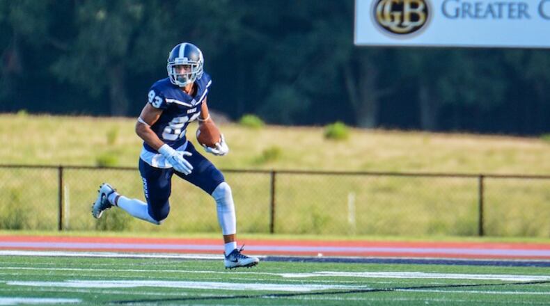 Berry receiver Trey Ciresi is tied for first in Division III with seven touchdown catches and leads the Vikings with 17 catches for 274 yards. (Special to the AJC)