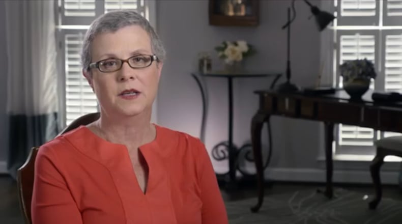 Republican attorney Anne Lewis appears in an ad for Karen Handel's campaign. Screenshot.
