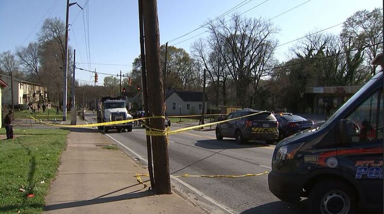 A woman in a wheelchair was struck by a dump truck and killed Saturday afternoon while crossing a northwest Atlanta street, police said.