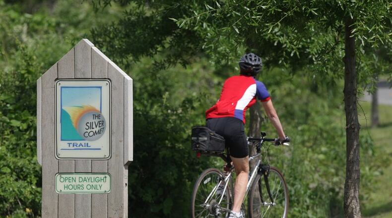 Powder Springs now restricts the use of bicycles, e-bicycles, scooters and e-scooters on public property or public right-of-way. AJC file photo