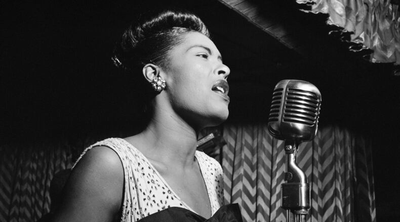 Billie Holiday performs at a New York City jazz club in 1947. WILLIAM GOTTLIEB / LIBRARY OF CONGRESS