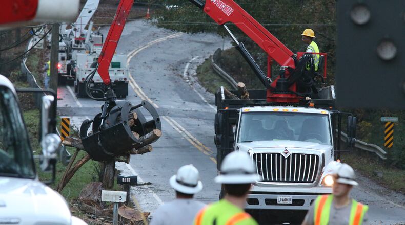 Metro Atlanta escaped severe storms as the southern edges of the weather system that spawned Sunday’s deadly Midwest tornadoes swept through north Georgia overnight. JOHN SPINK/JSPINK@AJC.COM