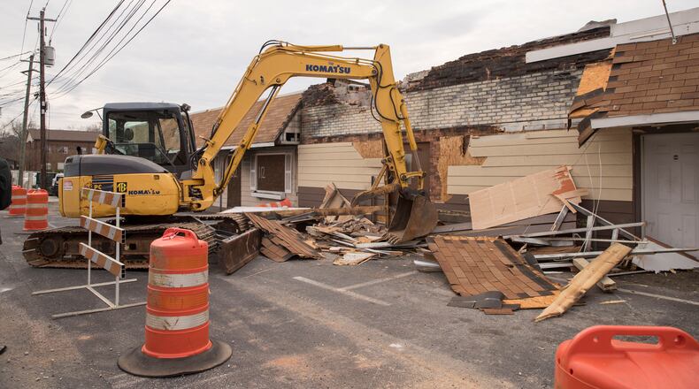 Jonesboro removed older buildings on Broad Street in 2018 to make way for its plaza redevelopment project.