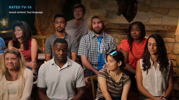 In group interviews, the producers strategically placed Atlanta actor Rob Lathan's character, "Other Anthony," behind everyone else. (Courtesy of Amazon)