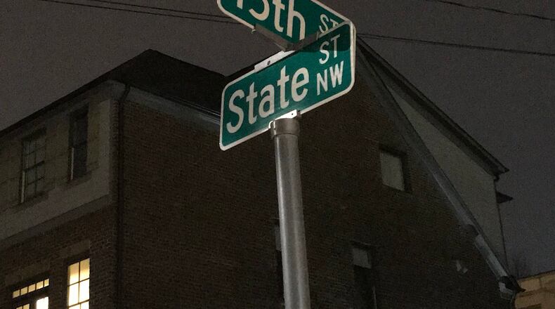 Atlanta police investigated a recent robbery of a Georgia Tech student at this location.