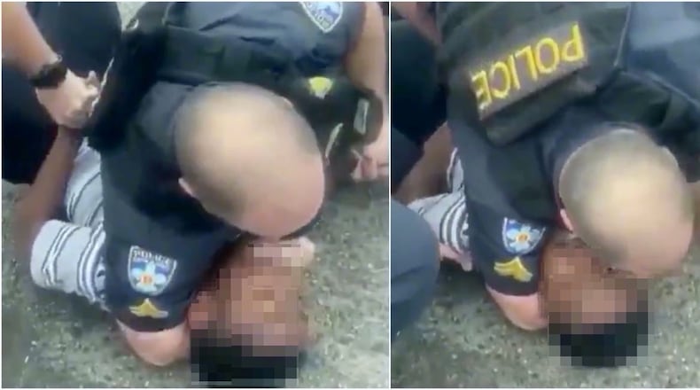 Video posted to social media on Sunday showed a Baton Rouge, Louisiana, police officer pinning a 13-year-old to the ground with a violent chokehold.