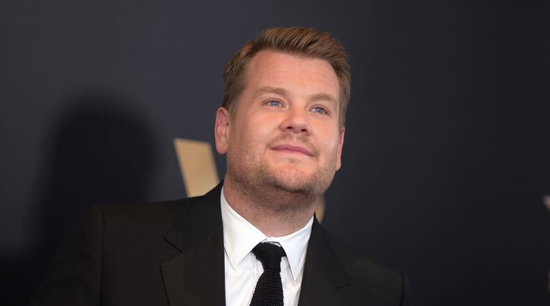 FILE - In this Sunday, Nov. 6, 2016, file photo, James Corden arrives at the 20th annual Hollywood Film Awards at the Beverly Hilton Hotel, in Beverly Hills, Calif. Late-night host and "Carpool Karaoke" commuter James Corden will preside over the Grammy Awards telecast on Feb. 12, 2017, CBS and the Recording Academy announced Tuesday, Nov. 22, 2016. (Photo by Richard Shotwell/Invision/AP, File)