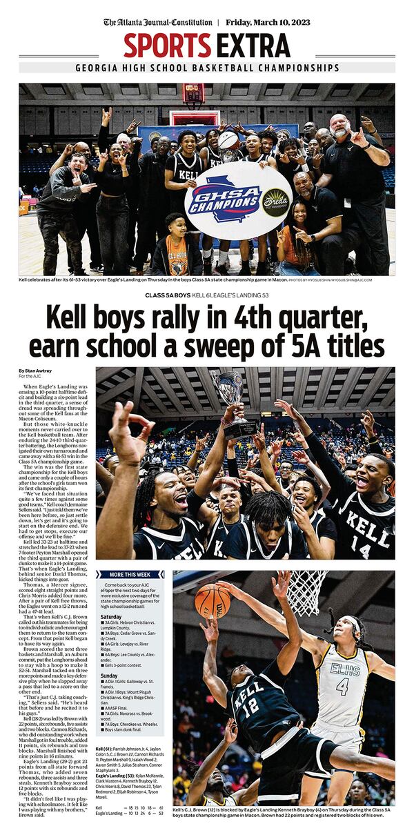 A page from the Friday ePaper edition of The Atlanta Journal-Constitution