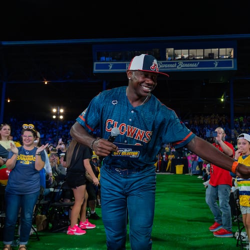 The Indianapolis Clowns are one of two new teams in the Banana Ball Championship League unveiled during the Banana Ball Selection Show at Savannah's Grayson Stadium. (Banana Ball Championship League/Amelia Berg)
