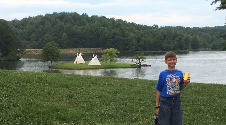 James Rafferty of Marlow was rescued by other Boy Scouts during a whitewater rafting outing. CONTRIBUTED