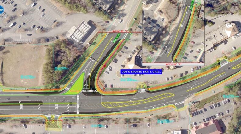 Johns Creek recently approved a contract  for full engineering at the intersection of Jones Bridge Road at Douglas Road. (Courtesy City of Johns Creek)