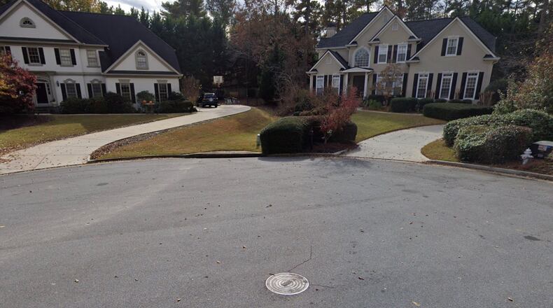Johns Creek will address stormwater problems in the Foxmoor Circle cul-de-sac. GOOGLE MAPS