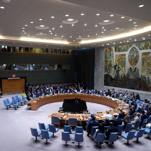 The Security Council meets at United Nations headquarters, Tuesday, May 26, 2026. (AP Photo/Seth Wenig)