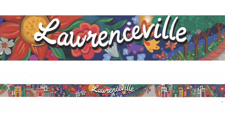 Lawrenceville is transforming Jackson Street with the city’s first community mural designed by artist Teresa Abboud, (Courtesy City of Lawrenceville)