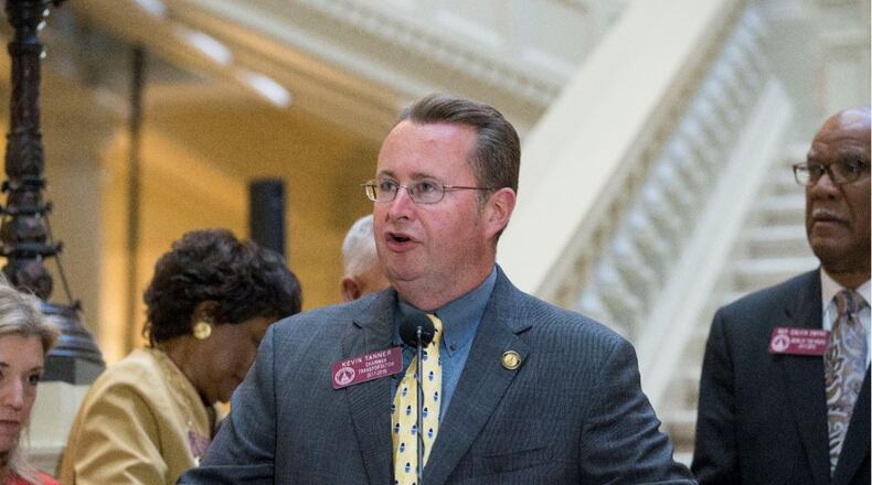 State Rep. Kevin Tanner’s House Bill 511, which could pave the way for transit expansion across Georgia, picked up a key endorsement as well as some opposition Monday. (ALYSSA POINTER/ALYSSA.POINTER@AJC.COM)