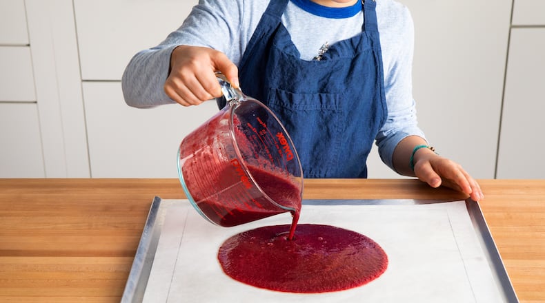 Homemade fruit leather is a snack that kids can help to prepare. Courtesy of America's Test Kitchen