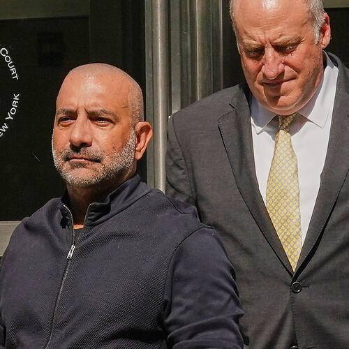 Frank Carone leaves federal court in the Brooklyn borough of New York, Wednesday, June 24, 2026. (AP Photo/Richard Drew)