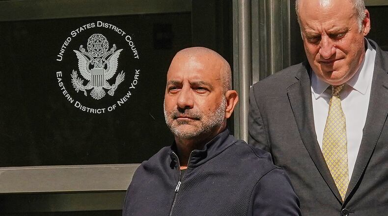 Frank Carone leaves federal court in the Brooklyn borough of New York, Wednesday, June 24, 2026. (AP Photo/Richard Drew)