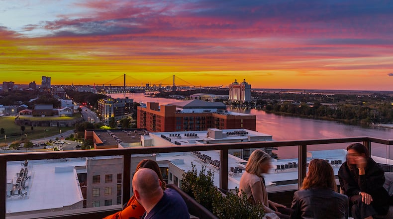 Bar Julian has one of the best sunset views in Savannah. (Courtesy of Bar Julian)