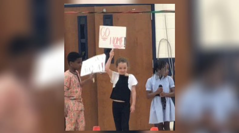 Anastasia Bertram played a racist character in a Douglas County elementary school play without her parents’ consent.