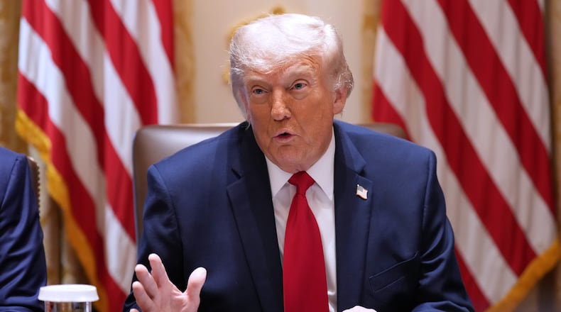 President Donald Trump speaks during a Cabinet meeting at the White House, Wednesday, May 27, 2026, in Washington. (AP Photo/Jacquelyn Martin)