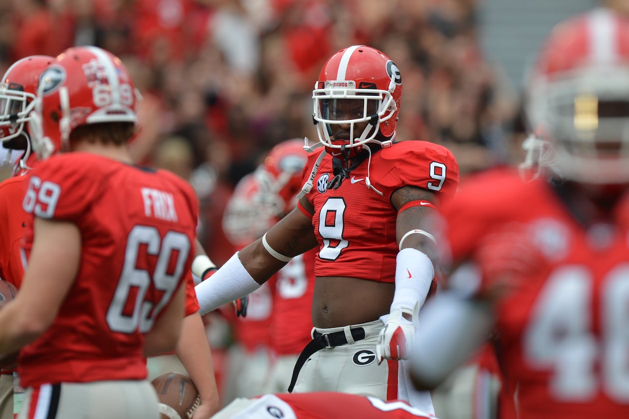 Former Georgia linebacker Alec Ogletree, whose coaching career began in youth football, has joined the staff at Hebron Christian. (Brant Sanderlin/AJC 2012)
