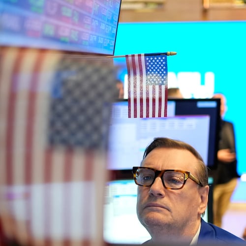 Patrick King works on the floor at the New York Stock Exchange in New York, Wednesday, Oct. 29, 2025. (AP Photo/Seth Wenig)