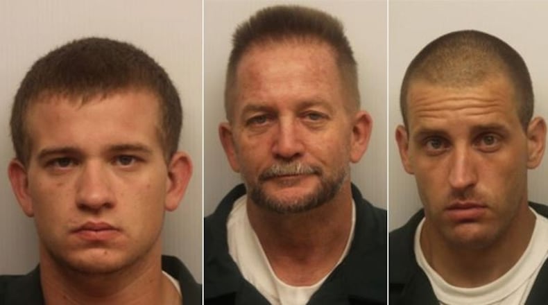 Nick Penfield (from left), Mike Penfield, Cody Penfield