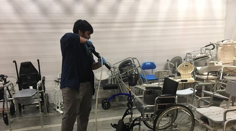 A volunteer team from Parkview HOSA helped sort, wash and organize the Friends of Disabled Adults and Children warehouse. (Courtesy Friends of Disabled Adults and Children)