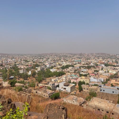 FILE - An ariel view of Bamako, Mali, April 25, 2026. (AP Photo)