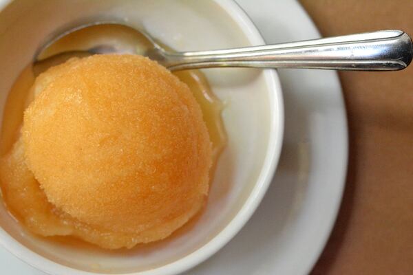 Cantaloupe-Ginger Granita. Styling by Walker Brown / Contributed by Adrienne Harris