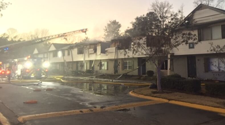 A fire damaged nine apartments in College Park on New Year's Eve.