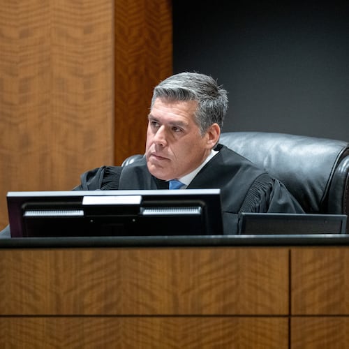 Judge Tony Graf in 4th District Court presides over a hearing for Tyler Robinson, accused in the fatal shooting of Charlie Kirk, in 4th District Court in Provo, Utah, on Friday, April 17, 2026. (Trent Nelson /The Salt Lake Tribune via AP, Pool)