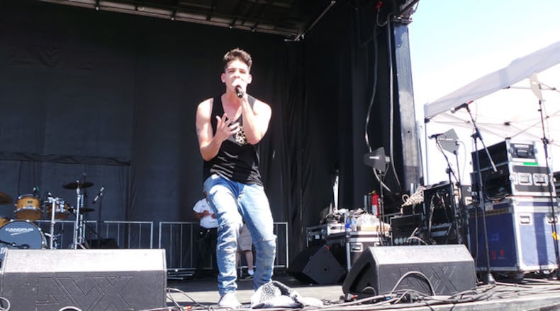 Fabio Legarda performs at Plaza Fiesta.