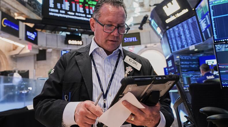 Trader Edward Curran works on the floor of the New York Stock Exchange, Tuesday, June 16, 2026. (AP Photo/Richard Drew)