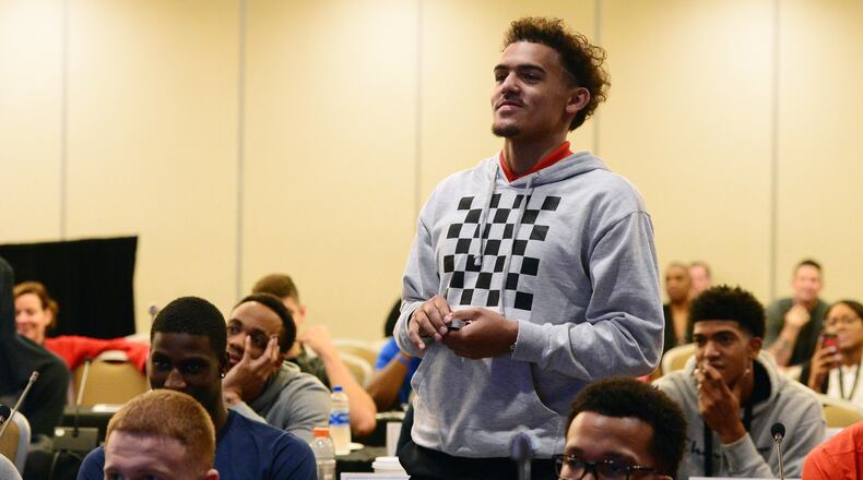 Trae Young takes part in the NBA Rookie Transition Program. Photo courtesy of the NBA.