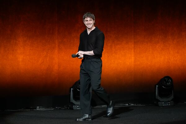 Paul Mescal is introduced during the Sony Pictures presentation at CinemaCon on Monday, March 31, 2025, at Caesars Palace in Las Vegas. (AP Photo/Chris Pizzello)