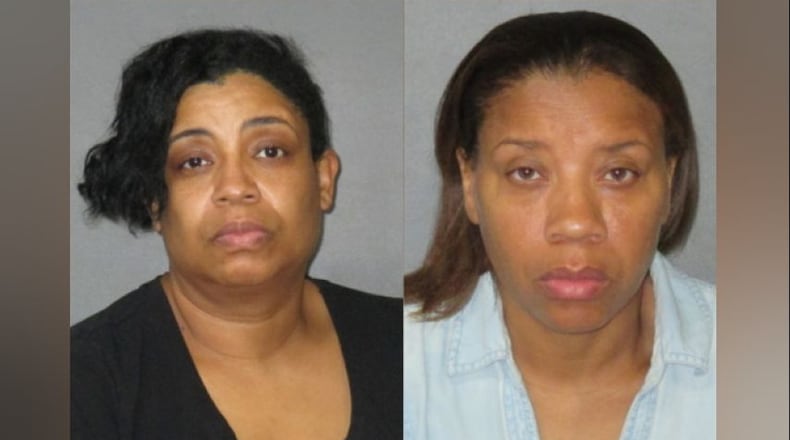 Baton Rouge Police arrested Tammy Dabney (left) and Erica Dabney (right) were arrested in connection with an attack on a teenage Chili's restaurant hostess on August 9 in Louisiana. Rodneka Dabney was also arrested, but is not pictured.