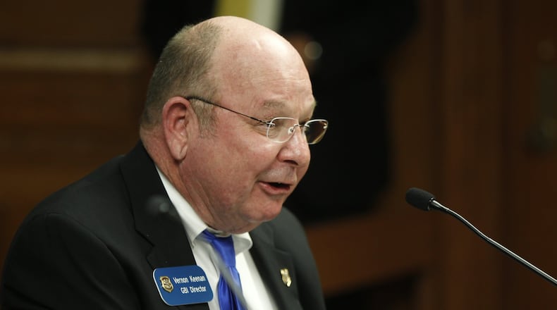 GBI Director Vernon Keenan earlier told the AJC: “I knew I’d have to retire at some point. I've been in the agency nearly 40 years, 15 as the director. I did not intend to die behind my desk.” (REANN HUBER/REANN.HUBER@AJC.COM)