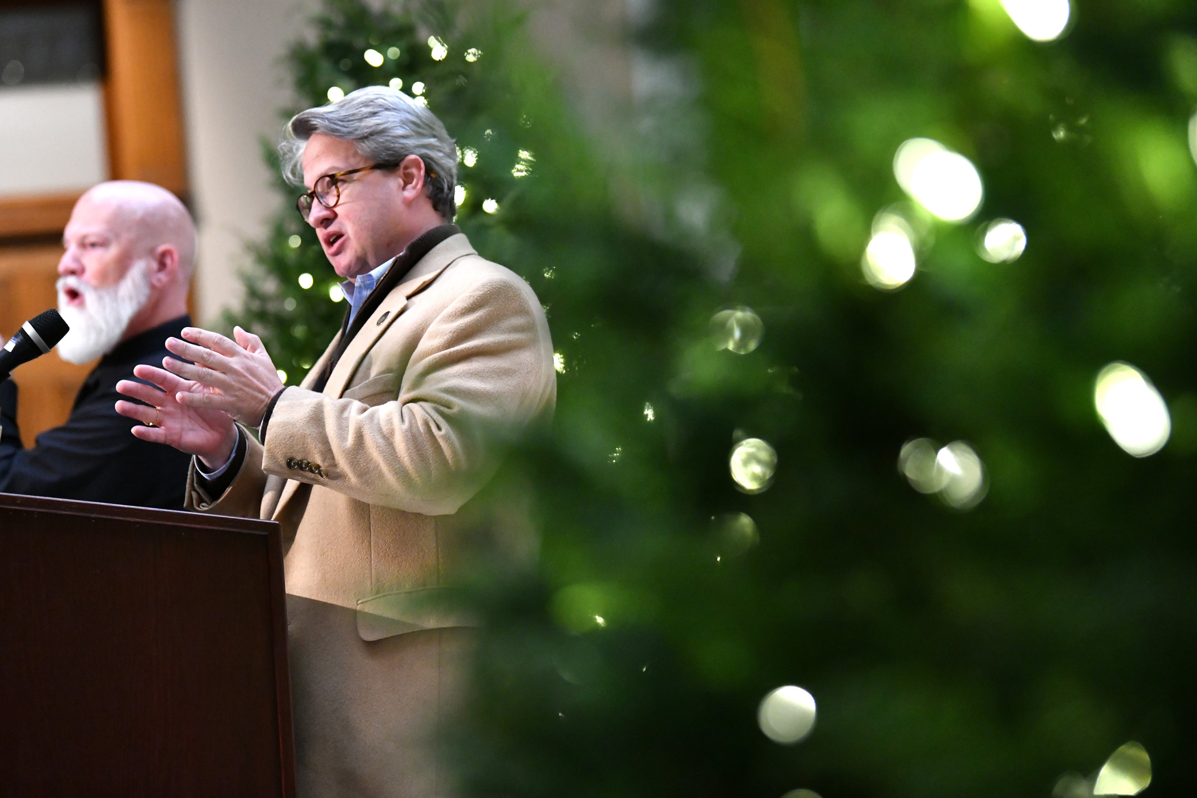 Gabriel Sterling, voting system implementation manager with the Georgia secretary of state's office, speaks during a news conference at the Georgia state Capitol building in Atlanta on Tuesday, Dec. 1, 2020. (Hyosub Shin/AJC)